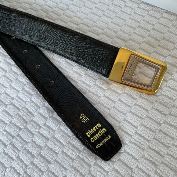 Pierre Cardin Reversible Belt Size 40 Unisex Brown/Black - Picture 10 of 15